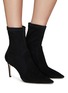 Figure View - Click To Enlarge - STUART WEITZMAN - STRETCH SUEDE SOCK ANKLE BOOT