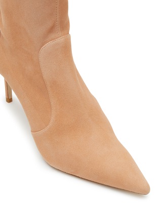 Detail View - Click To Enlarge - STUART WEITZMAN - STRETCH SUEDE SOCK ANKLE BOOT