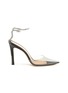 Main View - Click To Enlarge - STUART WEITZMAN - ‘Glam’ Crystal Ankle Strap PVC Stiletto Pumps