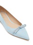 STUART WEITZMAN - FLAT CRYSTAL KNOTTED BOW SUEDE SKIMMER SHOES