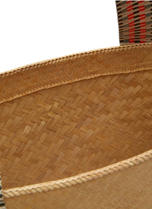 Detail View - Click To Enlarge - STELAR - ‘MENTAWAI’ HOT ORANGE STRAP LARGE BAMBOO BAG