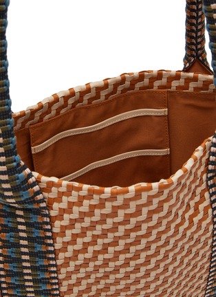 Detail View - Click To Enlarge - STELAR - ‘FLORES’ WOVEN LEATHER TOTE BAG