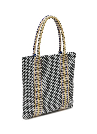 Detail View - Click To Enlarge - STELAR - ‘FLORES’ WOVEN LEATHER TOTE BAG