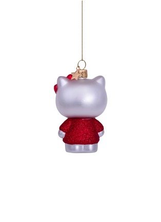 Detail View - Click To Enlarge - VONDELS - Glittering Red Dress Hello Kitty Glass Ornament