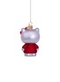 Detail View - Click To Enlarge - VONDELS - Glittering Red Dress Hello Kitty Glass Ornament