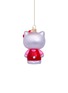 Detail View - Click To Enlarge - VONDELS - Glittering Dungarees Hello Kitty Glass Ornament