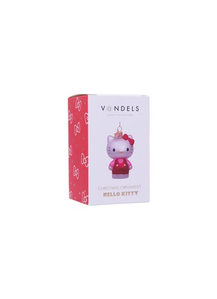 Detail View - Click To Enlarge - VONDELS - Glittering Dungarees Hello Kitty Glass Ornament