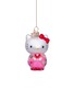 Main View - Click To Enlarge - VONDELS - Glittering Kimono Hello Kitty Glass Ornament