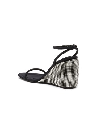  - ALEXANDER WANG - ‘Dahlia’ Crystal Embellished Wedge Ankle Strap Sandals
