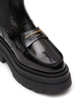 Detail View - Click To Enlarge - ALEXANDER WANG - ‘CARTER’ PLATFORM ANKLE LEATHER CHELSEA BOOTS