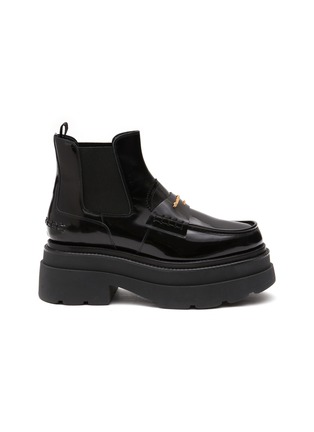 Main View - Click To Enlarge - ALEXANDER WANG - ‘CARTER’ PLATFORM ANKLE LEATHER CHELSEA BOOTS