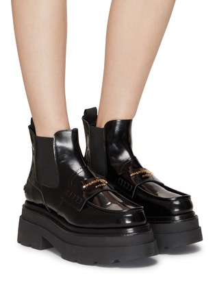 Figure View - Click To Enlarge - ALEXANDER WANG - ‘CARTER’ PLATFORM ANKLE LEATHER CHELSEA BOOTS