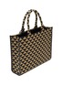 Detail View - Click To Enlarge - PRADA - ‘Symbole’ Logo Plaque Embroidered Large Shopper Bag