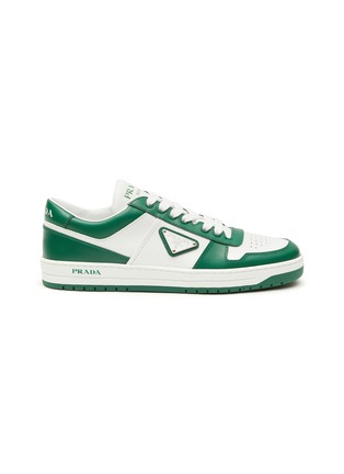 Main View - Click To Enlarge - PRADA - ‘Downtown’ Logo Plaque Lace-Up Sneakers