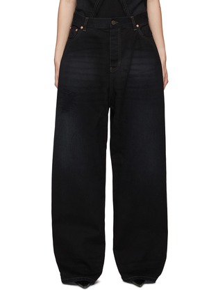 Main View - Click To Enlarge - BALENCIAGA - OVERSIZED BAGGY STRAIGHT LEG JEANS