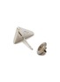 Detail View - Click To Enlarge - PRADA - Triangular Logo Sterling Silver Stud Earrings