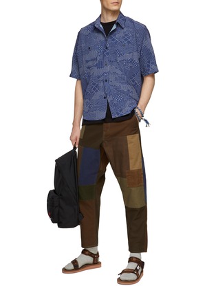 Figure View - Click To Enlarge - FDMTL - Sashiko Camouflage Print Short-Sleeved Shirt