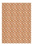 Main View - Click To Enlarge - LES OTTOMANS - IKAT PATTERNED COTTON TABLECLOTH — ORANGE/WHITE