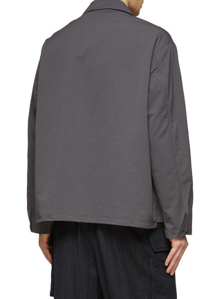 Back View - Click To Enlarge - NANAMICA - Contrasting Stitching Notch Collar Shirt Jacket