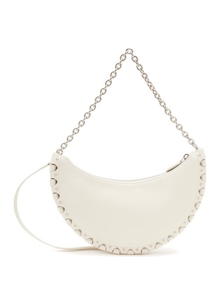 Main View - Click To Enlarge - ALAÏA - ‘Le Demi Lune’ Hinged Leather Hobo Bag