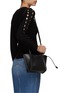 Front View - Click To Enlarge - ALAÏA - ‘LE HINGE’ LEATHER MINI TOTE