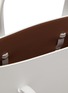 Detail View - Click To Enlarge - ALAÏA - ‘MINA’ LOGO PERFORATED DETAIL CALFSKIN LEATHER TOTE BAG