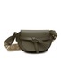 Main View - Click To Enlarge - LOEWE - ‘Gate Dual’ Logo Jacquard Strap Calfskin Leather Mini Crossbody Bag