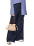 Front View - Click To Enlarge - LOEWE - ‘Flamenco’ Nappa Calfskin Leather Mini Chain Clutch