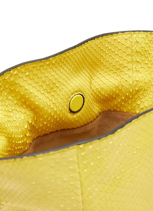 Detail View - Click To Enlarge - LOEWE - ‘FLAMENCO’ MINI SHINY PYTHON LEATHER CLUTCH