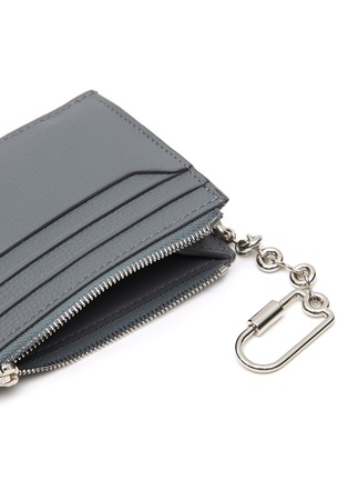Detail View - Click To Enlarge - LOEWE - ANAGRAM APPLIQUÉ SQUARE PEBBLED CALF LEATHER KEY CARDHOLDER