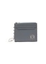 Main View - Click To Enlarge - LOEWE - ANAGRAM APPLIQUÉ SQUARE PEBBLED CALF LEATHER KEY CARDHOLDER