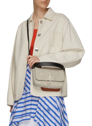 Figure View - Click To Enlarge - JW ANDERSON - ‘ANCHOR’ RECYCLED FELT MIDI SHOULDER BAG