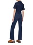 Back View - Click To Enlarge - FRAME - 10TH ANNIVERSARY FLARE DE FRANCOISE MEDIUM WASH JUMPSUIT