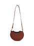 Main View - Click To Enlarge - CHLOÉ - ‘Mate’ Woven Trim Calfskin Leather Crossbody Bag