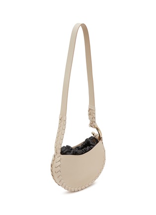 Detail View - Click To Enlarge - CHLOÉ - ‘Mate’ Woven Trim Calfskin Leather Crossbody Bag