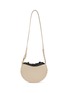Main View - Click To Enlarge - CHLOÉ - ‘Mate’ Woven Trim Calfskin Leather Crossbody Bag