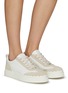 CHLOÉ - ‘LAUREN’ LOW TOP LACE UP SUEDE LEATHER SNEAKERS