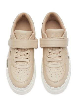 Detail View - Click To Enlarge - CHLOÉ - ‘LAUREN’ LOW TOP LACE UP LEATHER SNEAKERS