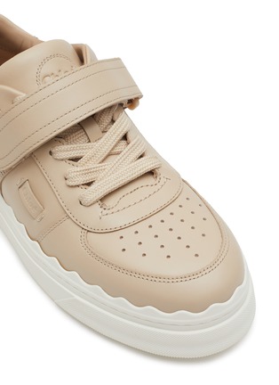 Detail View - Click To Enlarge - CHLOÉ - ‘LAUREN’ LOW TOP LACE UP LEATHER SNEAKERS