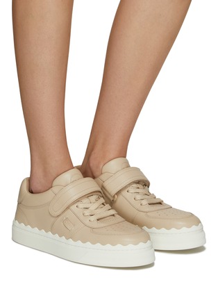 Figure View - Click To Enlarge - CHLOÉ - ‘LAUREN’ LOW TOP LACE UP LEATHER SNEAKERS
