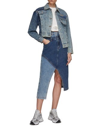 Figure View - Click To Enlarge - FENG CHEN WANG - DECONSTRUCTED DENIM JACKET