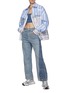 Figure View - Click To Enlarge - FENG CHEN WANG - SIDE PLEATS TWO TONE COLOURBLOCK JEANS