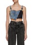 Main View - Click To Enlarge - FENG CHEN WANG - PHOENIX EMBROIDERED DENIM TANK TOP