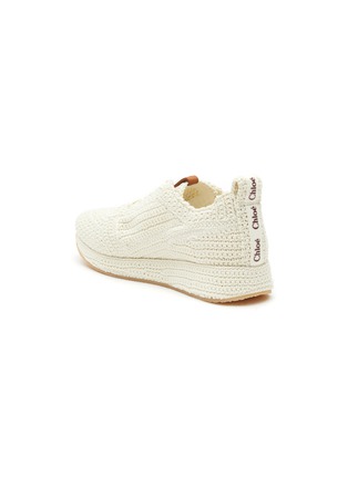  - CHLOÉ - ‘MYHA’ RECYCLED CROCHET LOW TOP LACE UP SNEAKERS