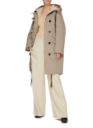Figure View - Click To Enlarge - THEORY - HOODED TRENCH COAT