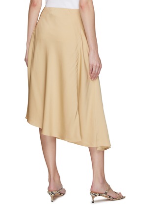 Back View - Click To Enlarge - THEORY - ASYMMETRIC HEM PLEATED DETAIL MIDI SKIRT