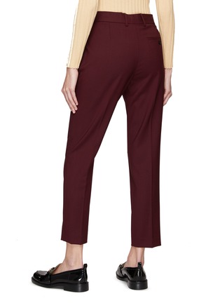 Back View - Click To Enlarge - THEORY - FLAT FRONT WOOL GABARDINE TAILORED PANTS