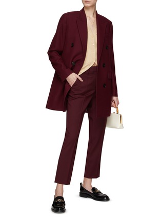 Figure View - Click To Enlarge - THEORY - FLAT FRONT WOOL GABARDINE TAILORED PANTS