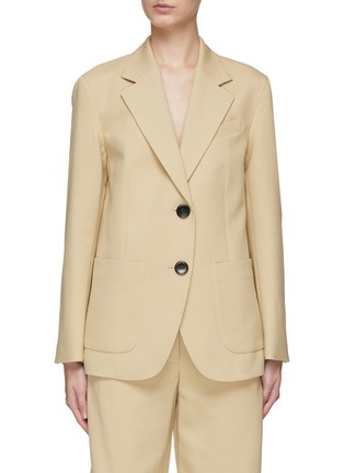 Main View - Click To Enlarge - THEORY - SINGLE BREASTED NOTCH LAPEL WOOL GABARDINE BLAZER