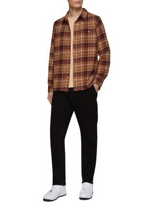 Figure View - Click To Enlarge - DENHAM - STRETCH DRILL TAPERED CHINO PANTS